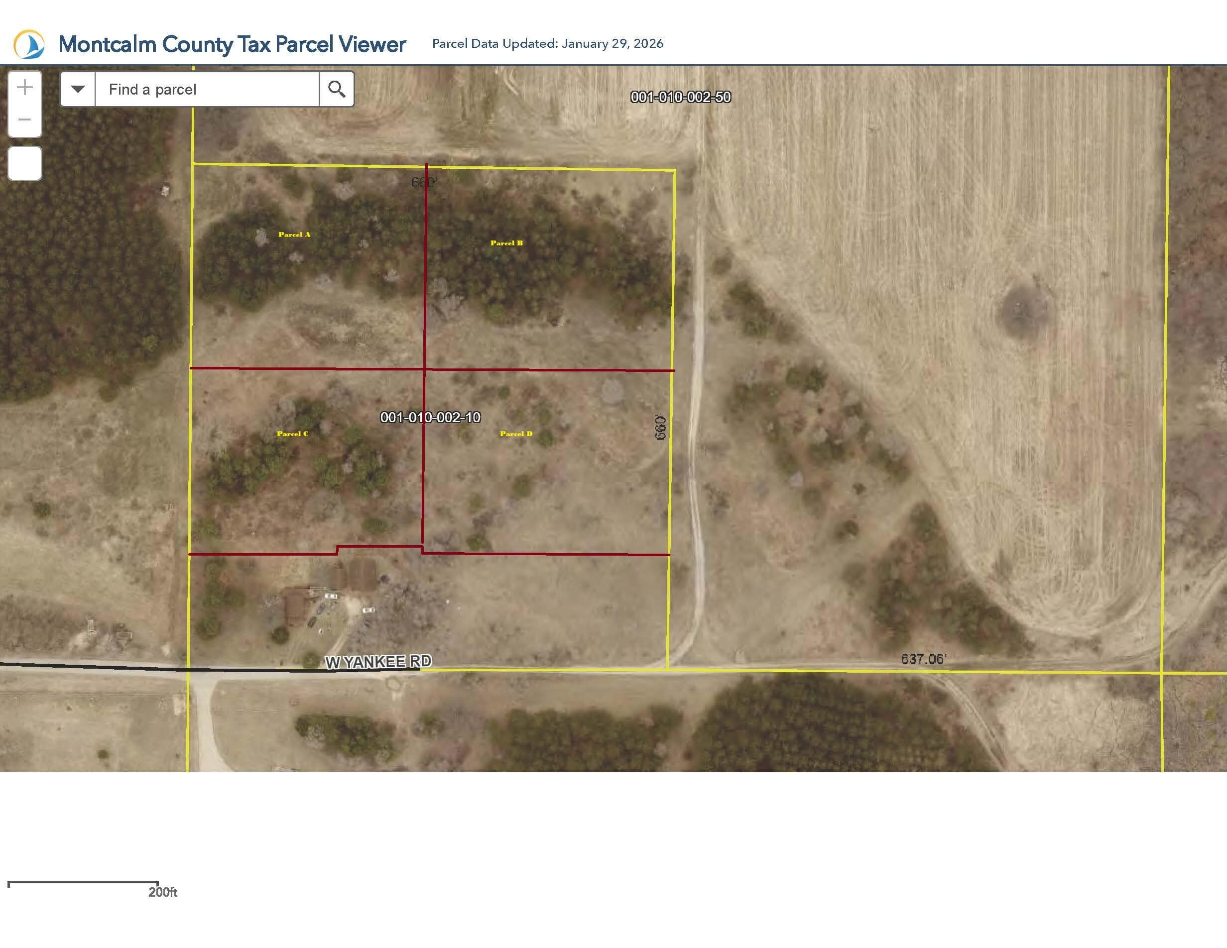 Parcel B W Yankee Road, Six Lakes, MI 48886
